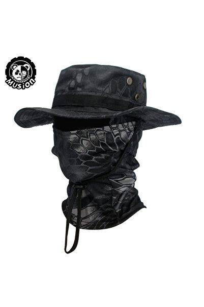 Choice7 Black Python Musion Boonie Hat Balaclava Hat Suit Foldable Hat Sun Pr...