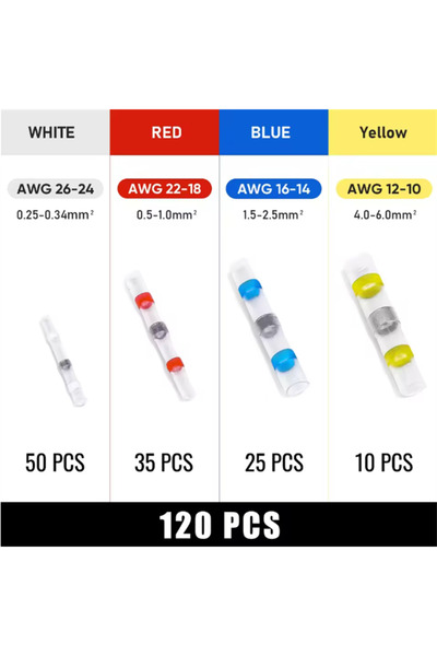 Choice1 120 قطعة في الكيس، 100/120/150 قطعة من موصلات الأسلاك الملحومة، موصلا...