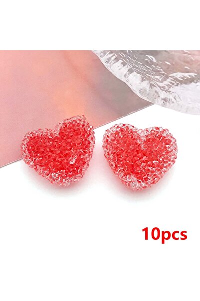 choice2 Color 8 10pcs 17*20mm Acrylic Heart Shaped Charms Sugar Candy Pendant...