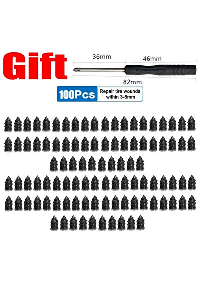 Choice7 100Pcs big 10/500pc Vacuum Tyre Repair Nail Tire Puncture Screws Moto...