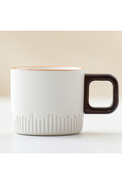 Choice white 60ml Ceramic Vintage Coffee Cup Water Cup Tea Cup Wooden Handle ...