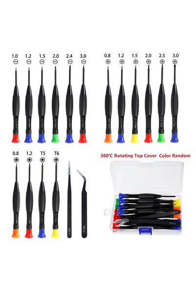 Choice 18pcs Magnetic Screwdriver Set Handheld Mini Screwdriver Kit with Stor...