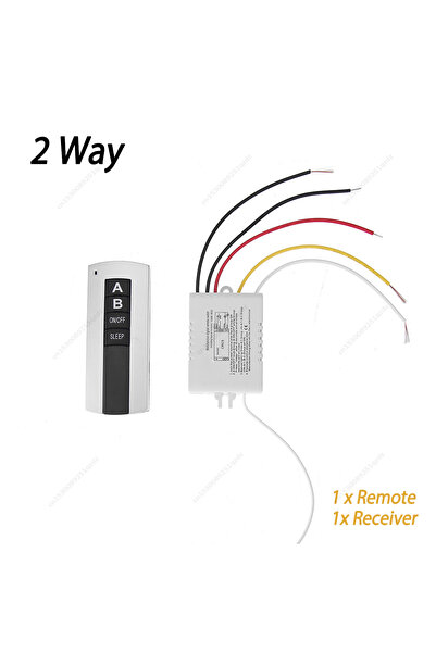 ALLOYSEED 2 Way No Holder 1/2/3 Way ON/OFF 220V Wireless Remote Control Switc...