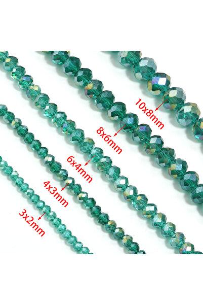Choice4 10x8mm approx 53pcs Green 3/4/6/8/10mm Green AB Austrian Crystal Glas...