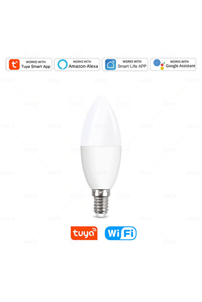 Choice WiFi 220V Tuya Wifi E14 Candle Lamp App Control Smart Bulb Bluetooth R...