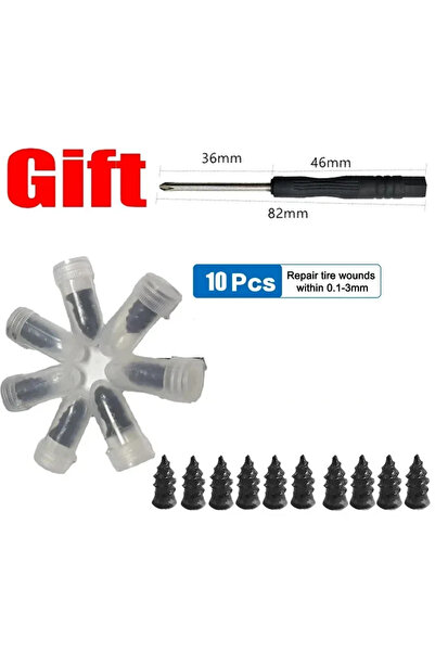 choice2 10Pcs small 10/500pc Vacuum Tyre Repair Nail Tire Puncture Screws Mot...