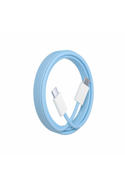 Choice14 1m Blue PD 60W USB C to Type C Color Cable Fast Charging Data Cable ...