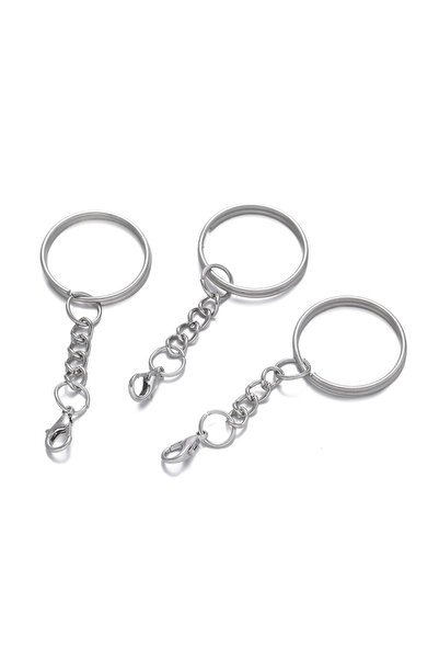 Choice3 50PCS style A 50/100pcs/Set Keychain with Chain Lobster Clasp Jump Ri...