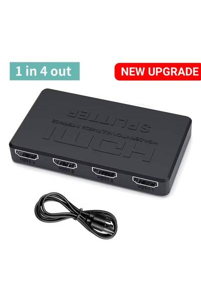 Kebidumei New 1 in 4 out 1 in 4 Out HDMI Splitter HD 4K Video Switcher HDMI-C...