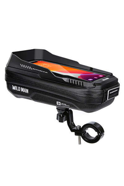 MOJOYCE Bicycle Bag WILD MAN Handlebar Phone Holder Bag 0.6L Mountain Bike Ha...