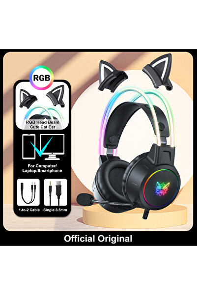 Choice Black with Ear ONIKUMA RGB Gaming Headphones with HD Flexible Mic 3.5m...