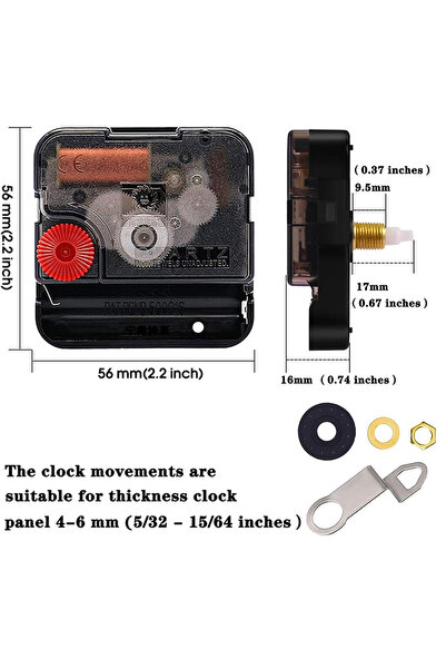 choice2 17mm NEW! 1Pc DIY Clock Mechanism SUN 12888 Clock Accessory Silent St...