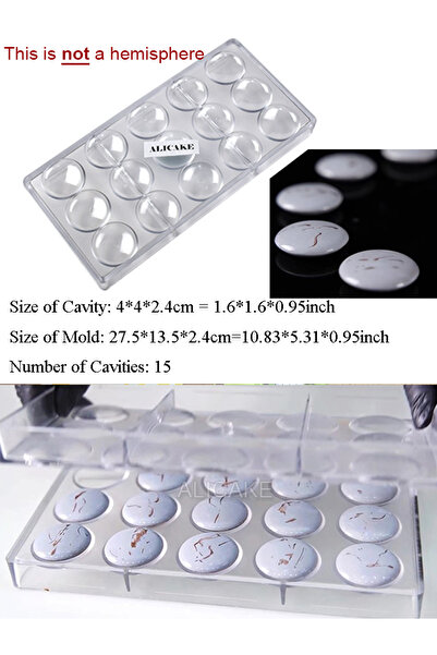 Choice Not a hemisphere Chocolate Mold 15 Cavity Polycarbonate Chocolate Moul...