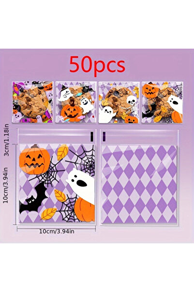 Choice 50pcs Random Mix C 50pcs Halloween Candy Packaging Bags Party Gifts Se...
