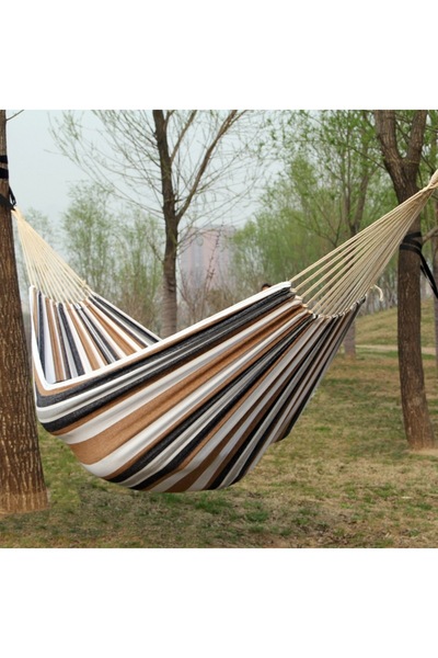 Choice Coffee 260x150 NewOutdoor Indoor Canvas Single Hammock Outdoor Camping...