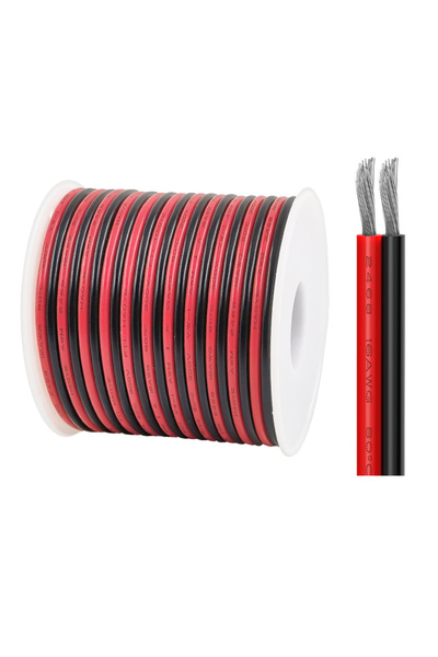 Choice6 سلك نحاسي ثنائي الأطراف، مقاس 24AWG، بطول 25 مترًا، و10 أمتار إلى 50 ...
