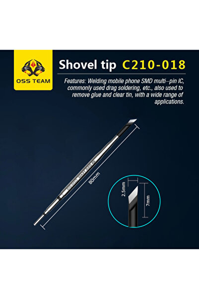 Choice1 C210 018(K) C210 Soldering Tip Super Fine Black King Kong Series Suit...