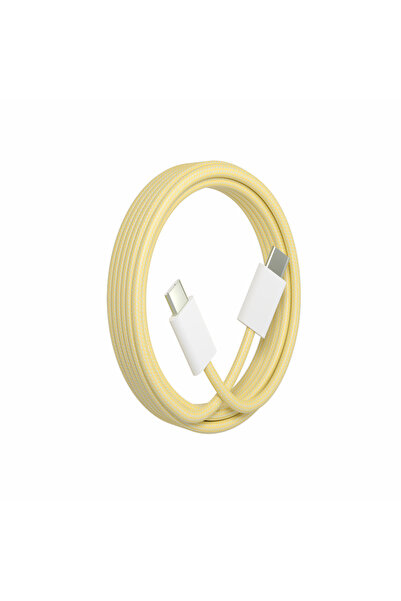 Choice5 1m Yellow PD 60W USB C to Type C Color Cable Fast Charging Data Cable...