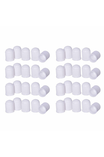 Choice30 10pcs White Car Tire Valve Stem Caps Plastic Tyre Valve Dust Caps Un...