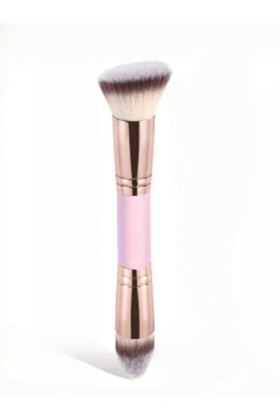 choice2 1Pink Rose Gold Double-Ended Foundation Brush, 2 Foundation Brushes, ...
