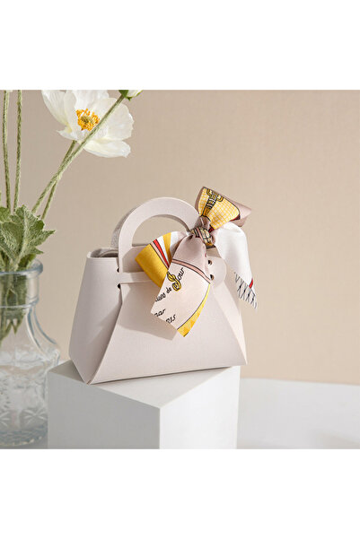 Choice25 10pcs A 12X5.5X13cm A-white 10PCS Distribute Leather Pink Gift Bags ...