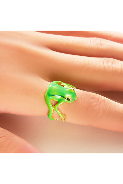 Choice resizable RI24Y0114-1 Funny Weird Realistic Green Tree Frog Animal Rin...