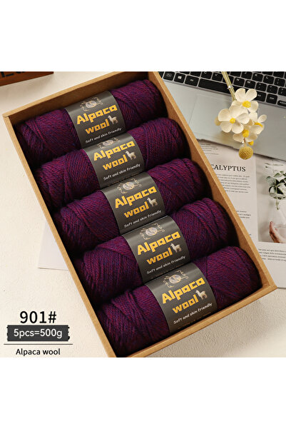 Choice 901 Purple Flower 500g Alpaca Wool 245 Chunky Knitting Yarn Multi-Colo...