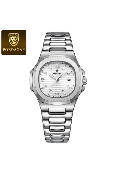 Choice7 708 Silver White Top Fashion Square Wristwatch For Woman Luminous Wat...