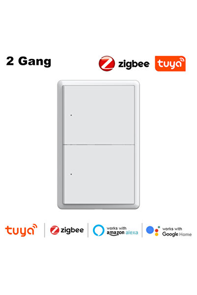 Choice 2 gang Manhot Zigbee Smart Light Switch No Capacitor No Neutral Requir...