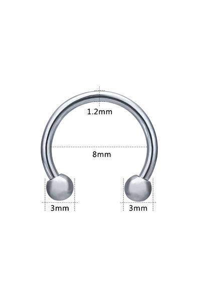 Choice14 Gold 8mm(16G) 1 PC 316L Stainless Steel Nose Ring 14G 16G Nose Pierc...