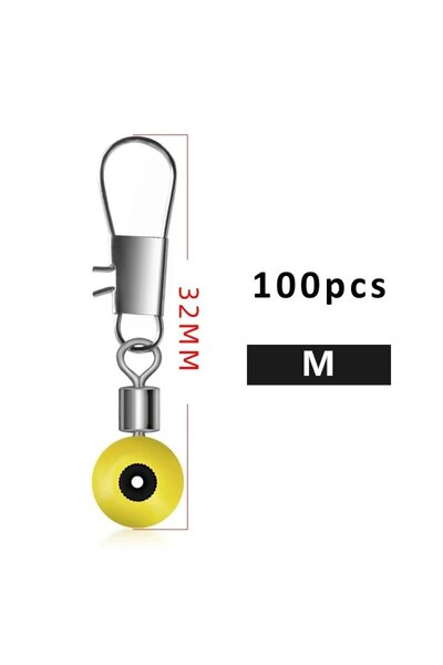 Choice M 100pcs/Lot Fishing Floating Space Beans Rotate Bobber Connectors Sea...