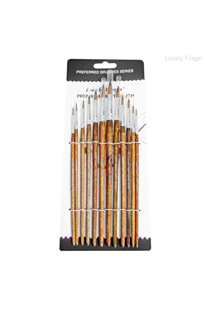 Choice13 12 Brown Round 12/48pcs Premium Artist Paint Brushes Set Include Rou...