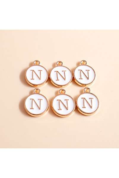 Choice WHITE N 10pcs Cute Mini White Alphabet 26 Letters Charms Pendants for ...