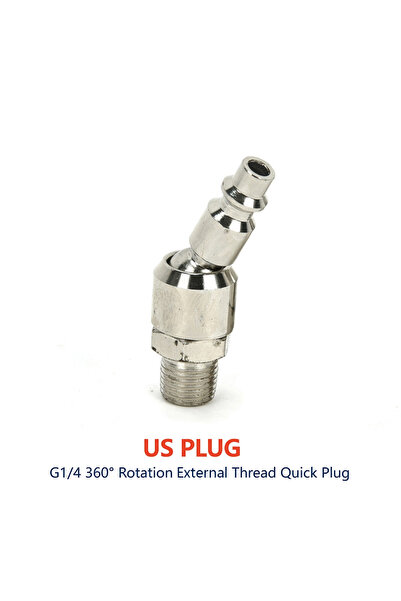 Choice1 US Plug External Universal 360° Swivel Pneumatic Quick Air Line Fitti...