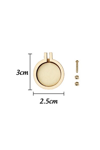 Choice 10PCS 3x2.5cm 10PCS Mini Embroidery Hoop Wooden Ring Mixed Round Penda...