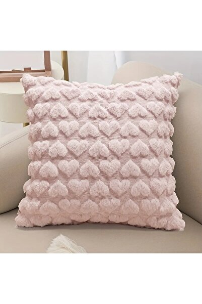 Choice 45X45cm pink Modern Solid Color Love Plush Throw Pillow Cover,Valentin...