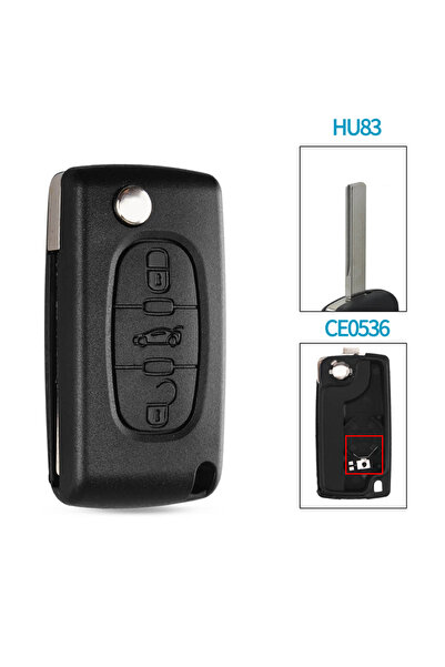 choice2 مفتاح سيارة 3 أزرار HU83 CE0536 KEYYOU لسيارات بيجو 207 307 308 407 6...