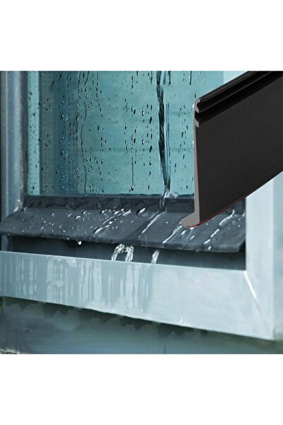 Choice3 1.5mX50mm black 1pc 50mm/1.97in Window Sill Water Barrier Bendable Do...