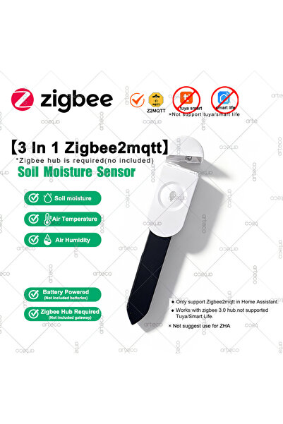 Choice1 3 In 1(For Z2MQTT) ZigBee Soil Moisture Tester Thermo Hygrometer Lumi...