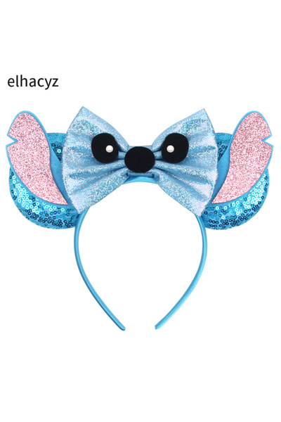 Choice12 TDMQ009-4 HEROCROSS Cute Stitch Headbands For Girls Sequins Bow Hair...