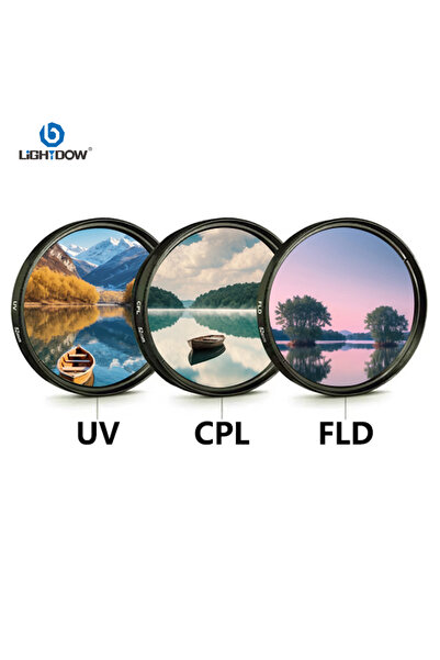 Choice7 فلاتر عدسات Lightdow FLD CPL UV مقاس 62 مم، مجموعة 3 في 1، فلاتر عدسا...