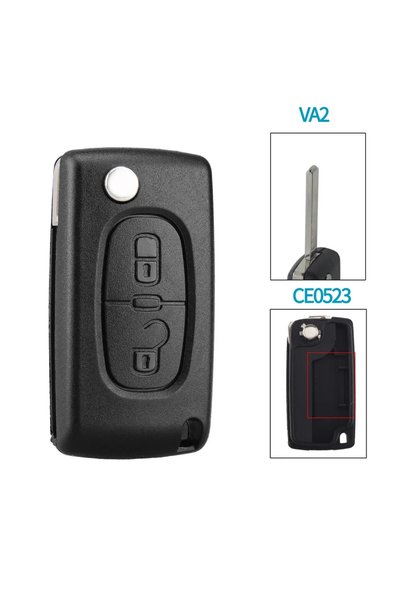 Choice4 مفتاح سيارة 2BT VA2 CE0523 KEYYOU بـ 2/3 أزرار لسيارات بيجو 207 307 3...