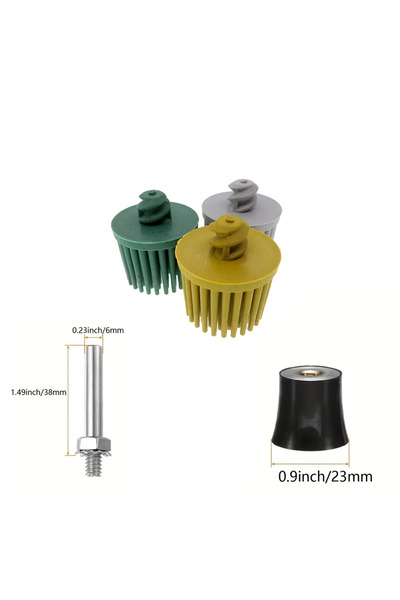 Choice8 1inch Mixed4pcs 1/2/3 Inch Bristle Disc 1/3/4 Pcs Abrasive Brush Debu...