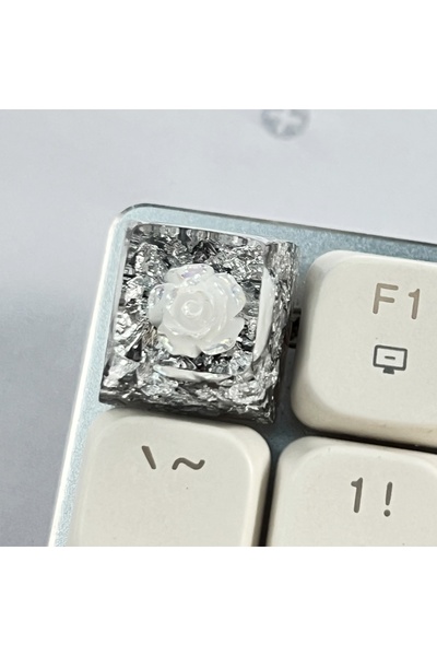 Choice1 D Camellia Key Caps Flower Keycaps Resin DIY Creative Light-Transmitt...