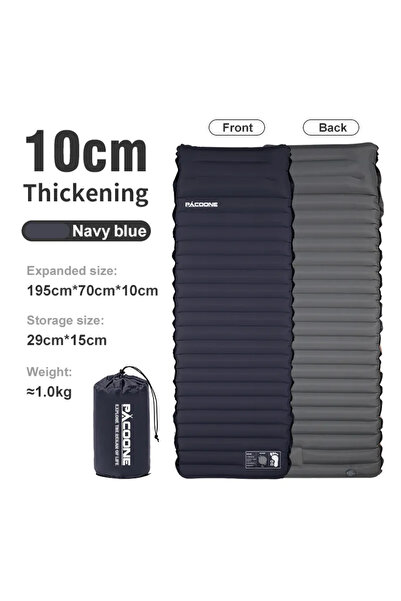 Choice black Single Outdoor Thicken Camping Mattress Ultralight Self-inflatin...