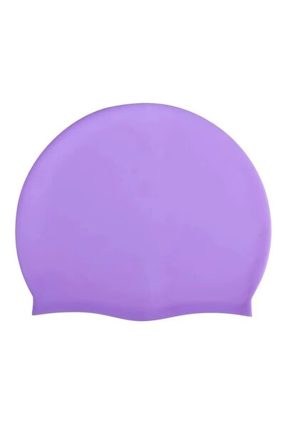 Choice4 23.5 18.5cm C164-Purple-1pcs Waterproof Silicone Swim Caps Women Men ...