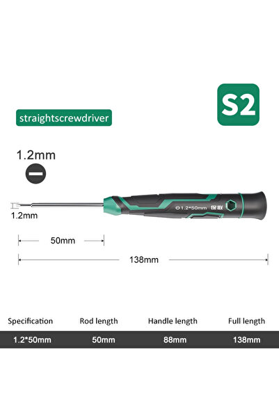 Choice6 Slotted 1.2x50mm Precision Magnetic Screwdriver Anti-Slip Handle Phil...