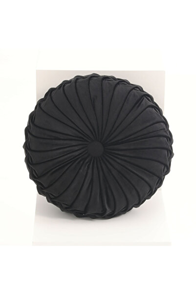 choice2 35x35CM Black Throw Pillow Hand Sewn Pleated 3D Dutch Velvet Pumpkin ...