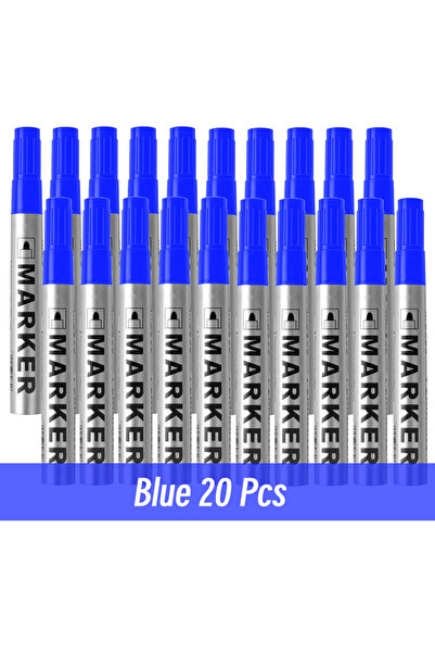 Choice9 20 blue Permanent Paint Marker Pen Waterproof Black Pen for Tyre Oily...