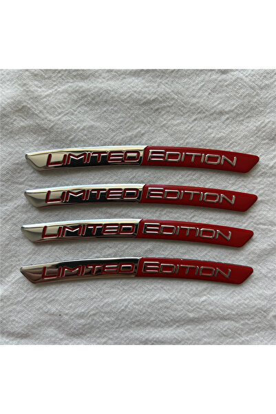 Choice3 silver red 4pcs/Set Limited Edition Car Wheel Hub Stickers Aluminum C...